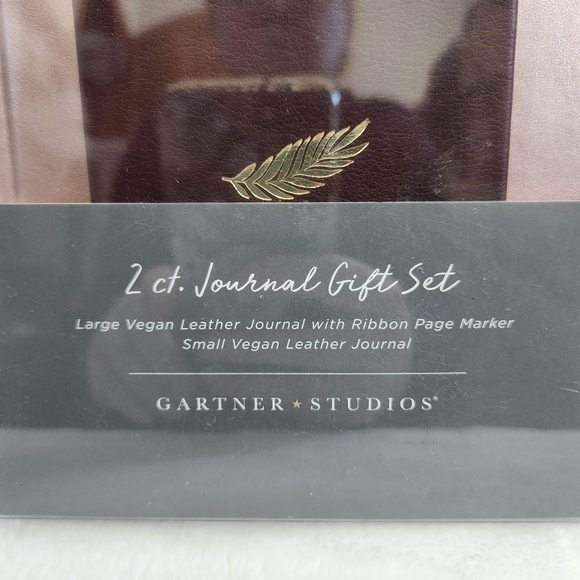 Gartner Studios Brown Rose Gold Vegan Leather Journal 2 Piece Gift Set NWT - Picture 3 of 10